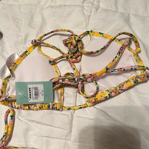 FULL TILT Floral Smocked Bikini - Picture 4 of 5